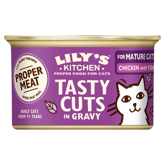 Lily's Kitchen Chicken & Fish Tasty Cuts in Gravy for Mature Cats - 85g