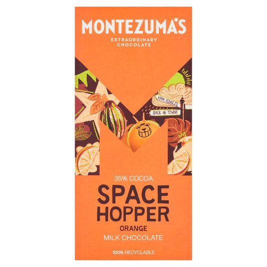 Montezuma's Space Hopper Milk Chocolate With Orange Bar 90g
