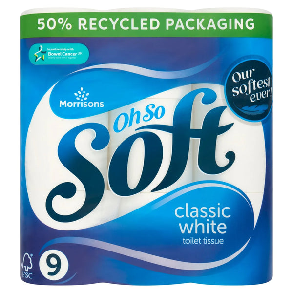 Morrisons Toilet Tissue White 9 Rolls