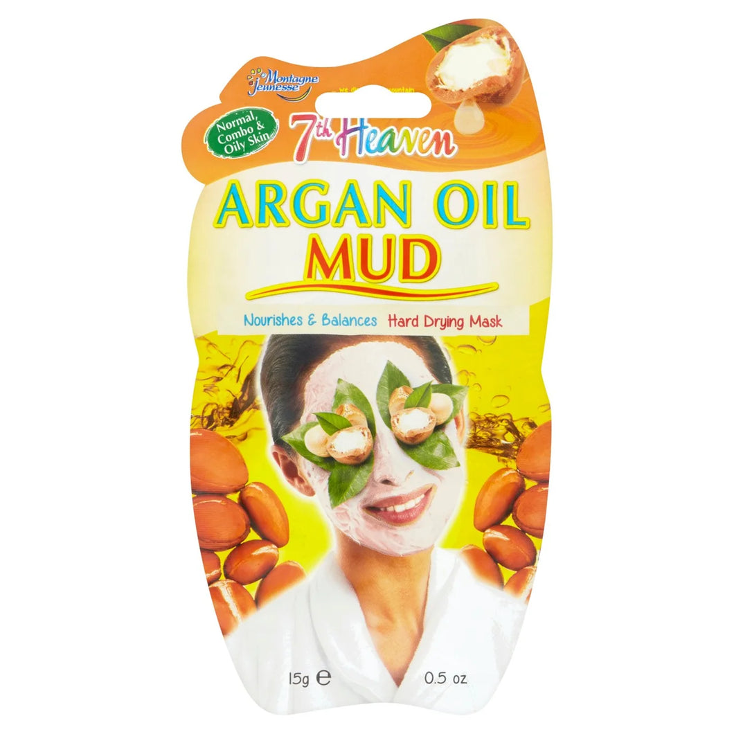 7th Heaven Argan Oil Mud Face Mask Sachet - 15g