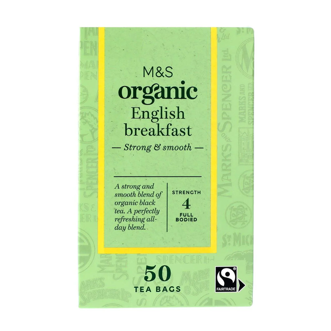 M&S Organic English Breakfast Teabags, 50 Bags
