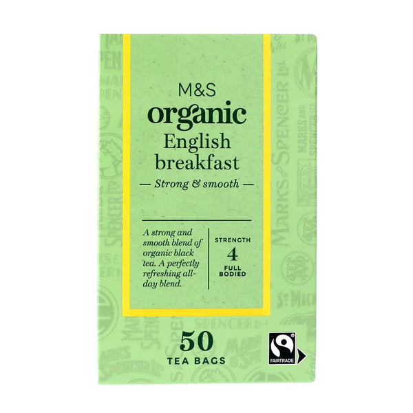 M&S Organic English Breakfast Teabags, 50 Bags