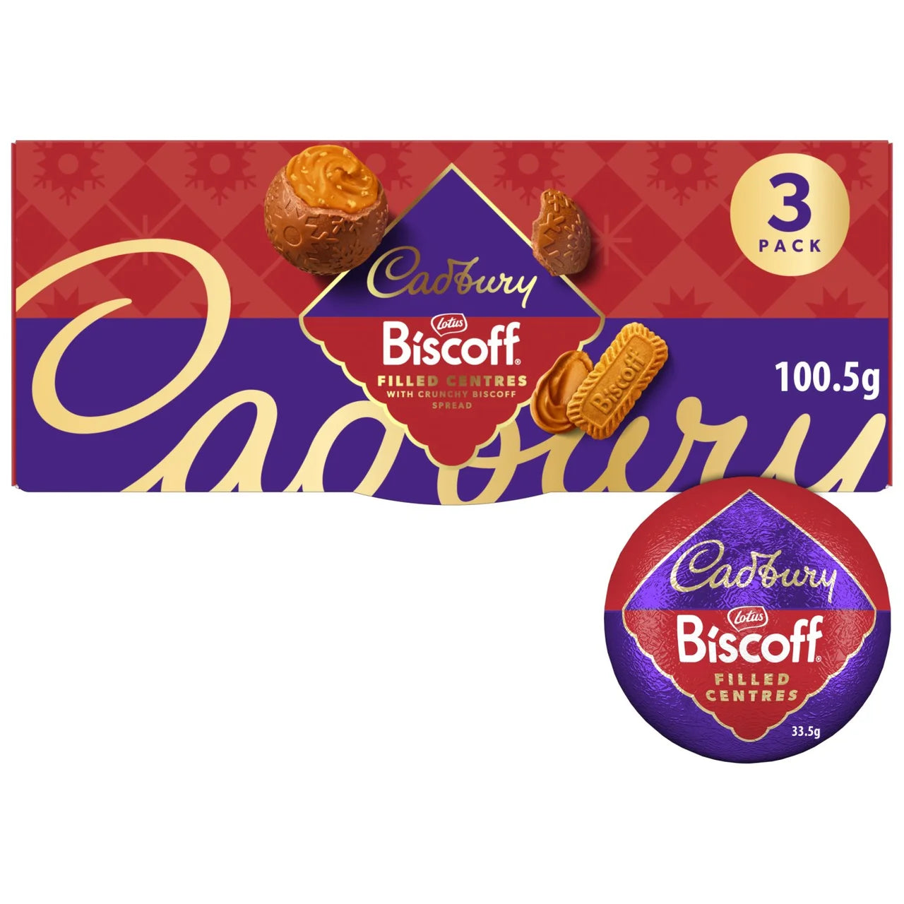 Cadbury Biscoff Filled Chocolate Bauble - 100g