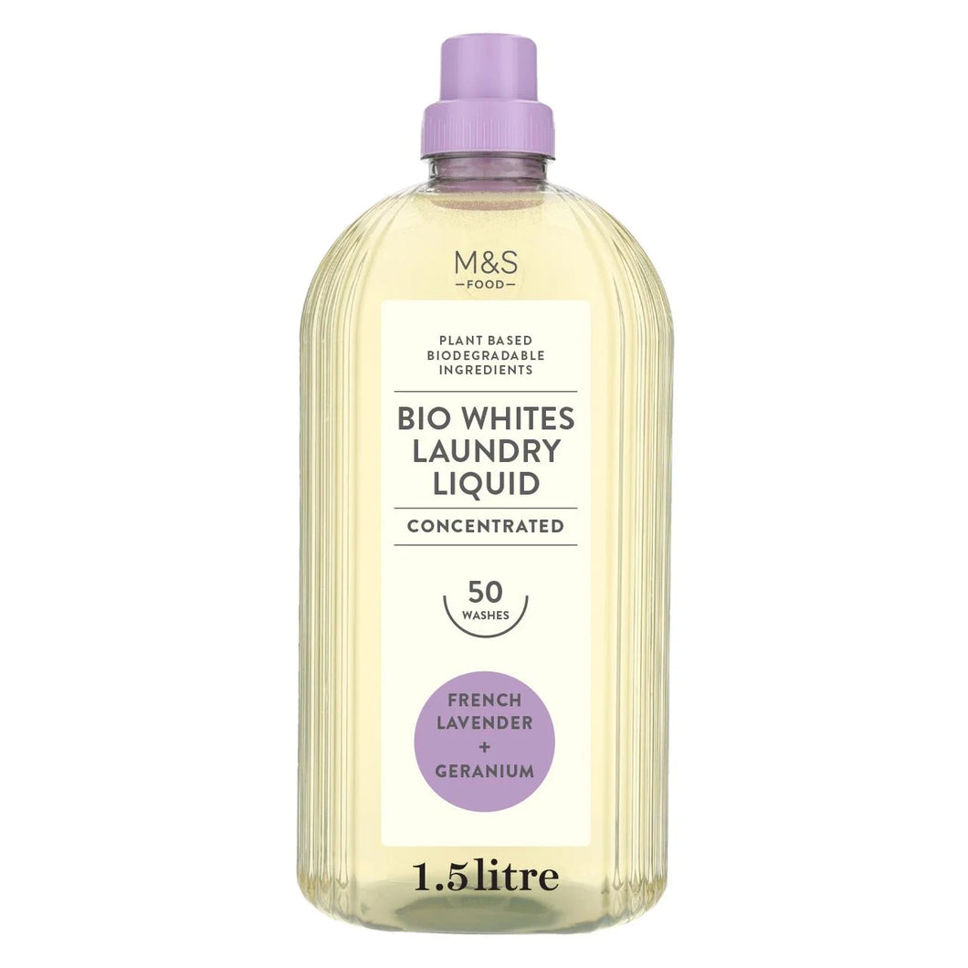 M&S Bio Whites Laundry Liquid French Lavender & Geranium - 1.5L