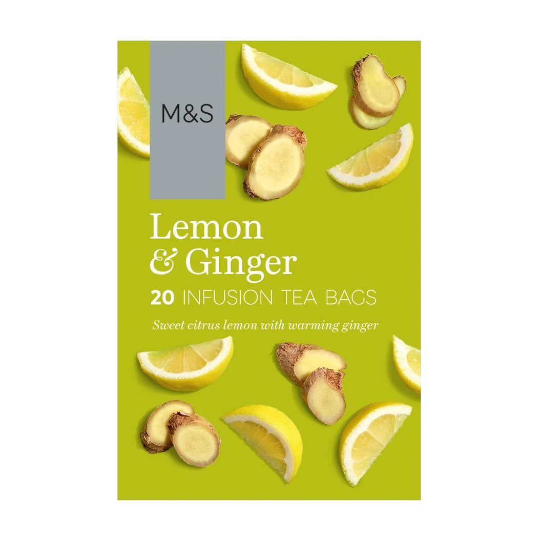 M&S Lemon & Ginger Infusion Tea Bags, 20 pack