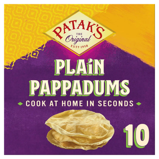 Patak's 10 Plain Pappadums