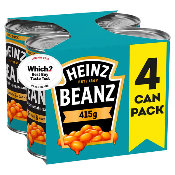Heinz Tinned Baked Beans in Tomato Sauce 4x415g