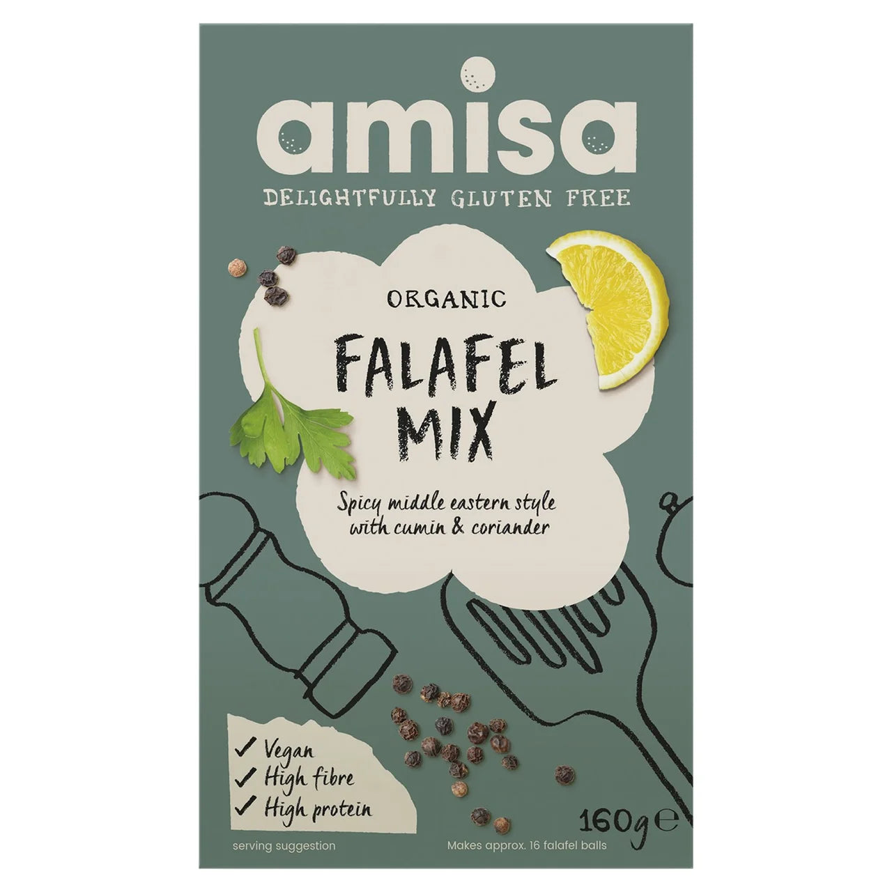 Amisa Organic Gluten Free Falafel Mix 160g