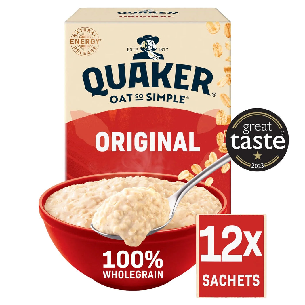 Quaker Oat So Simple Original Porridge Sachets Cereal 324g