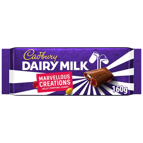 Cadbury Marvellous Creations Jelly Popping Candy Chocolate Bar 160g