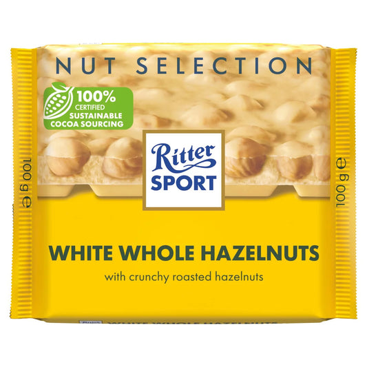 Ritter Sport Whole Hazelnuts White Chocolate 100g