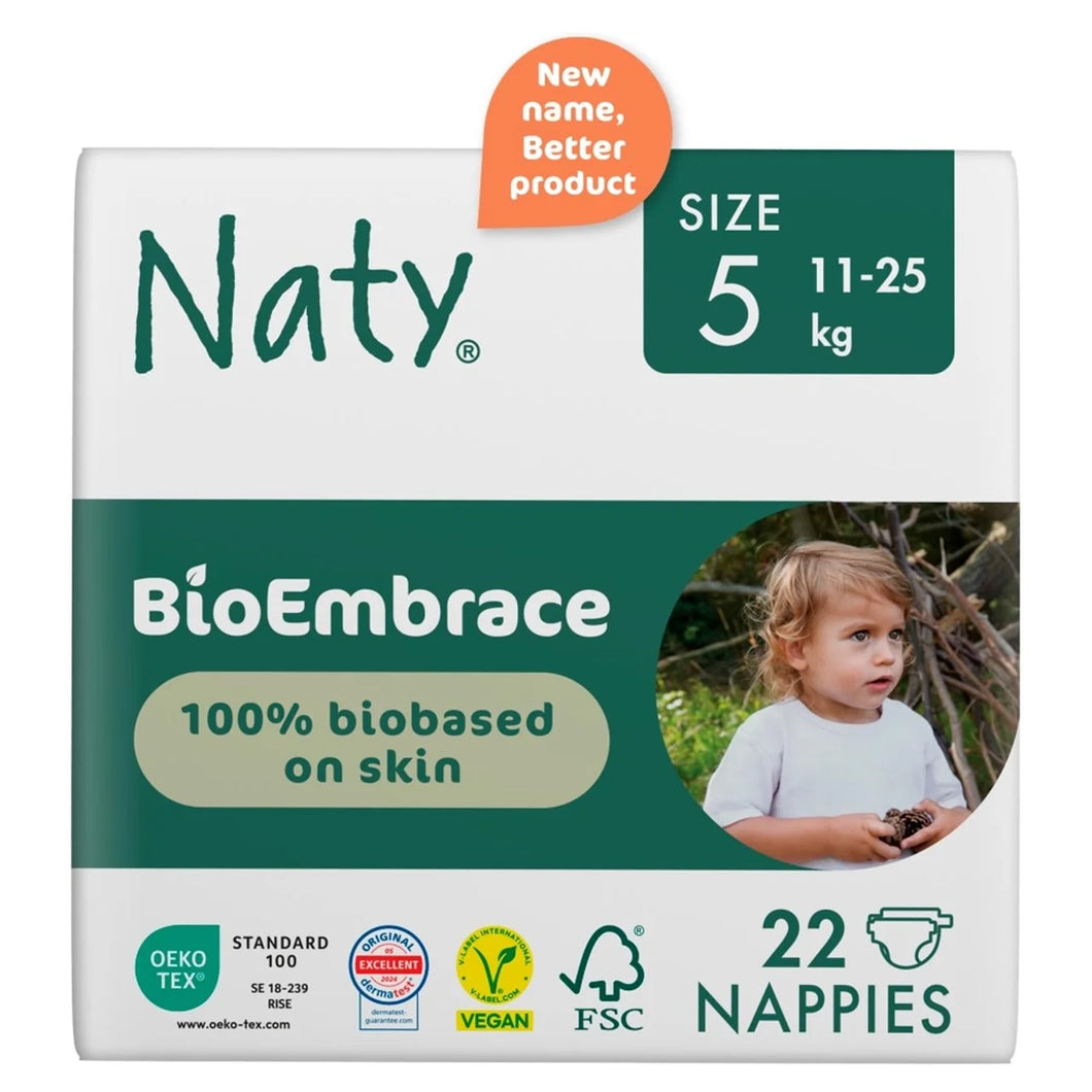 Naty BioEmbrace Nappies Size 5 (11-25kg) 22 per pack