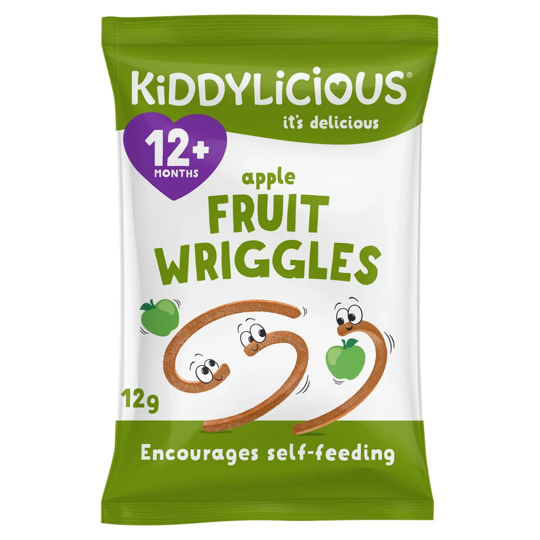 Kiddylicious Apple Wriggles Baby Snack 12+ Months - 12g