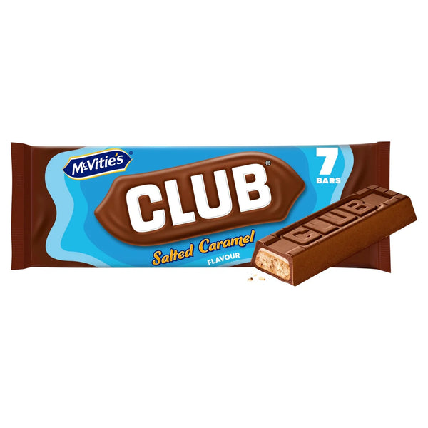 McVitie's Club Salted Caramel Biscuit Bar, 7x23g