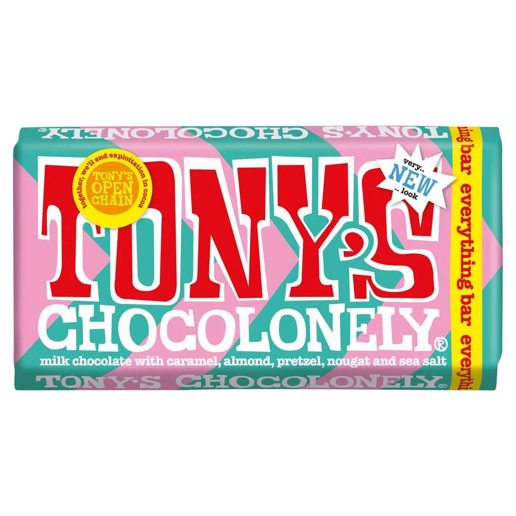 Tony's Chocolonely Milk Chocolate Everything bar - 180g