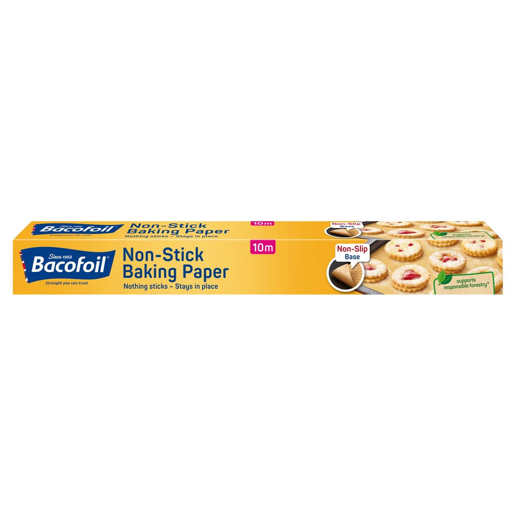 Bacofoil Non Stick Baking Paper With Non Slip Base 38cm x 10m