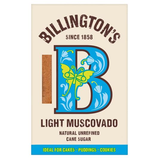 Billington's Natural Light Muscovado Unrefined Cane Sugar (500g)