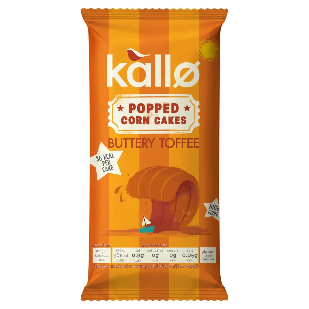 Kallo Butter Toffee Popped Corn Cakes - 125g