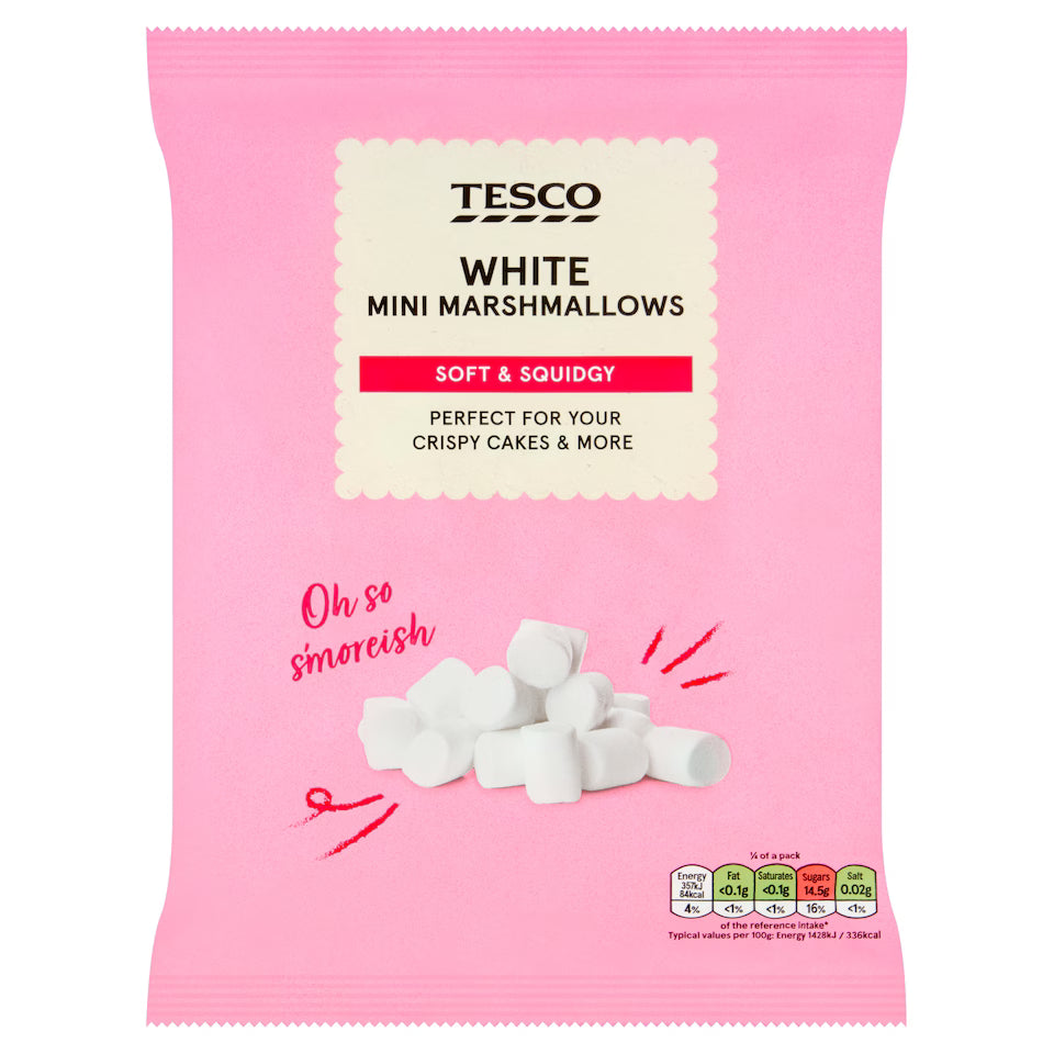 Tesco White Mini Marshmallows, 100g