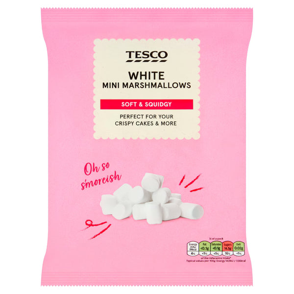 Tesco White Mini Marshmallows, 100g