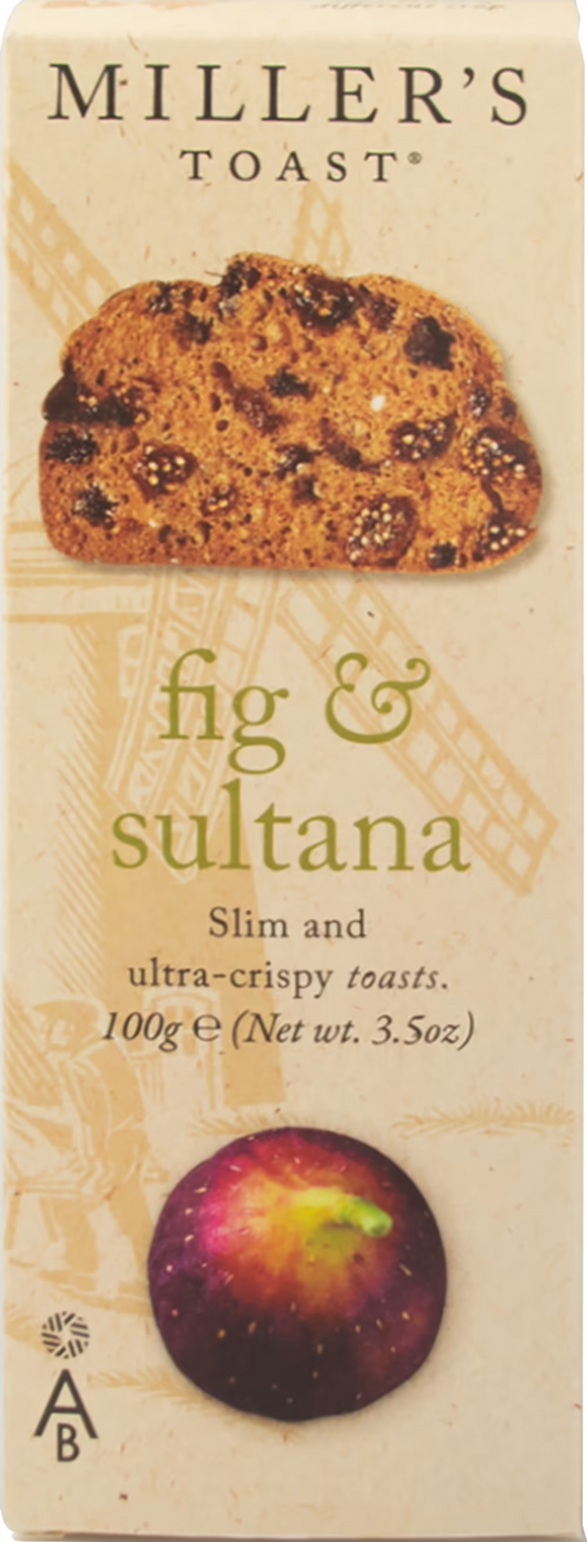 Artisan Biscuits Miller's Toast Fig and Sultana 100 g