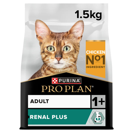 PRO PLAN Renal Plus Dry 1+ Adult Cat Food Chicken 1.5kg