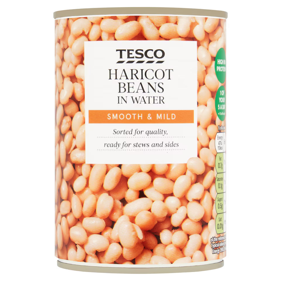 Tesco Haricot Beans In Water, 400g