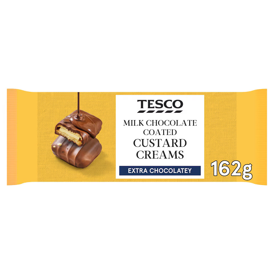 Tesco Milk Chocolate Coated Custard Creams 162g