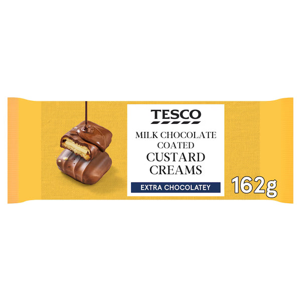 Tesco Milk Chocolate Coated Custard Creams 162g