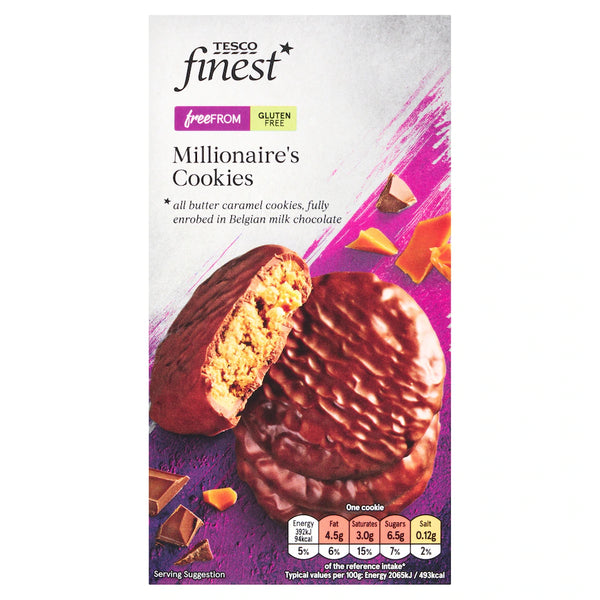 Tesco Finest Free From Millionaire's Cookies, 150g