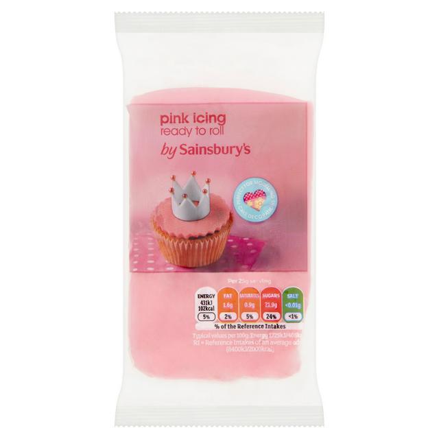 Sainsbury's Ready to Roll Pink Icing, 250g