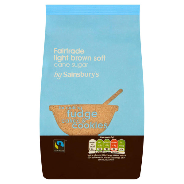 Sainsbury's Fairtrade Light Soft Brown Sugar, 500g