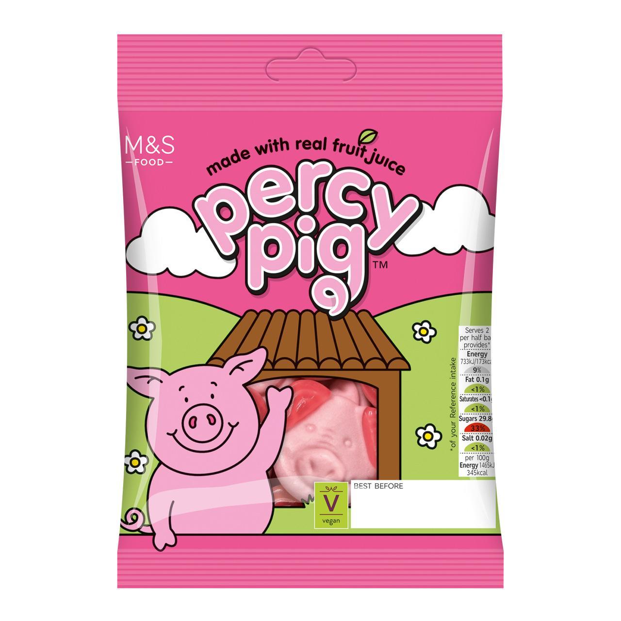 M S Original Percy Pig Fruit Gums 100g London Food Hall m-s-original-percy-pig-fruit-gums-100g-london-food-hall