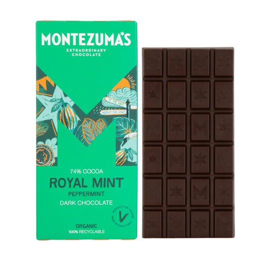 Montezuma's Royal Mint - Organic Peppermint Dark Chocolate Bar 90G