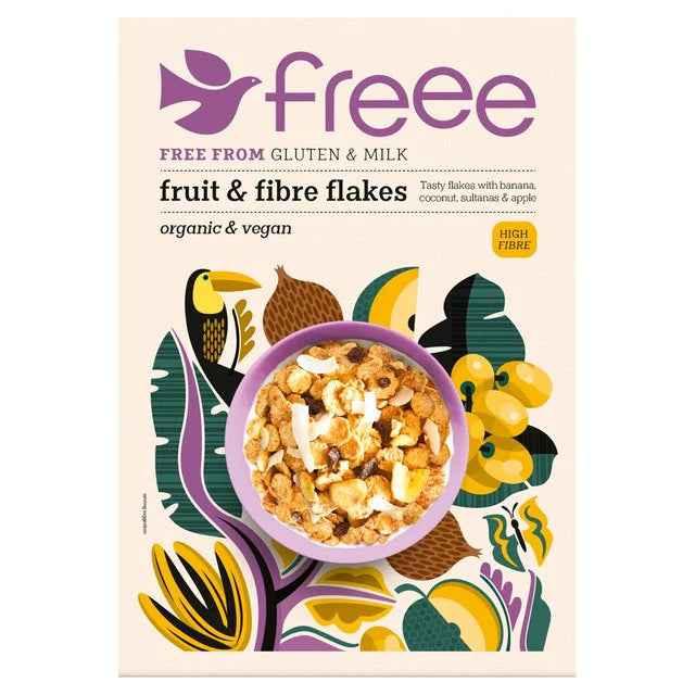 Doves Farm Freee - Fruit & Fibre Flakes 375G