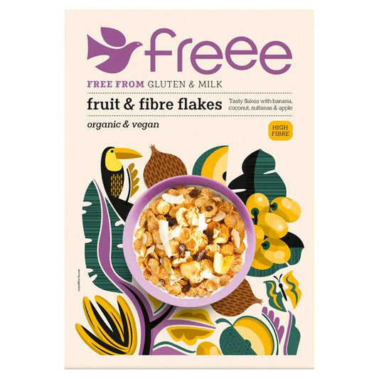 Doves Farm Freee - Fruit & Fibre Flakes 375G