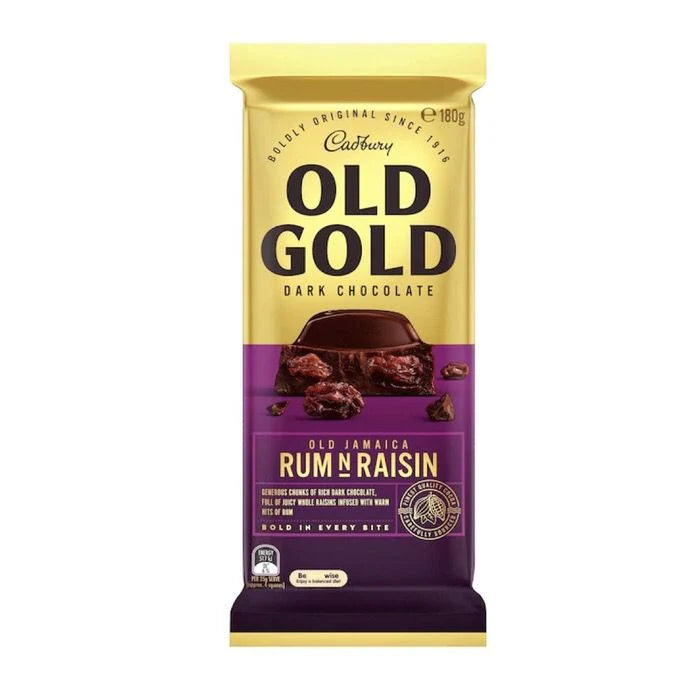 Cadbury Old Gold Jamaica Rum & Raisin 180g