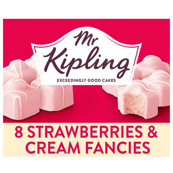 Mr Kiplngs Strawberry & Cream Fancies (8 per Pack)
