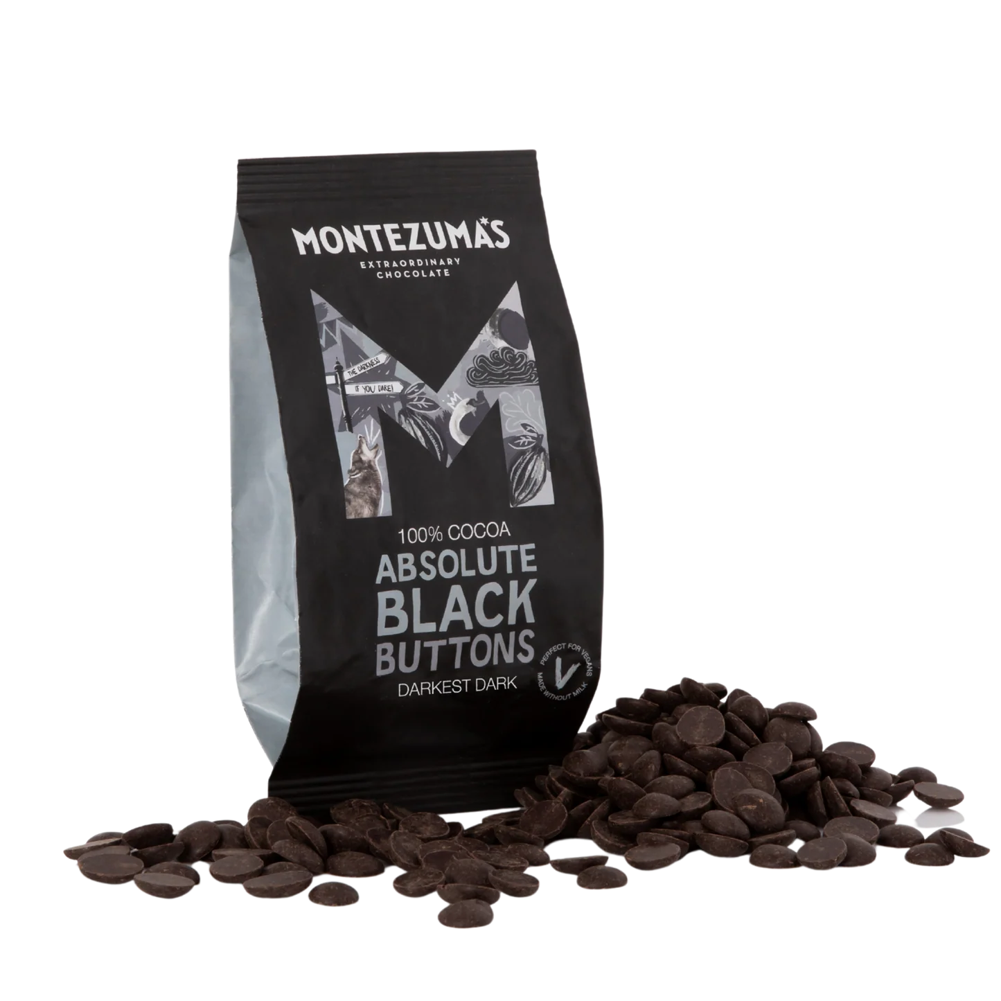 Montezuma's Absolute Black Buttons 180g