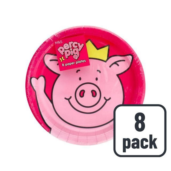 M&S Percy Pig Paper Party Plates, 8 per pack