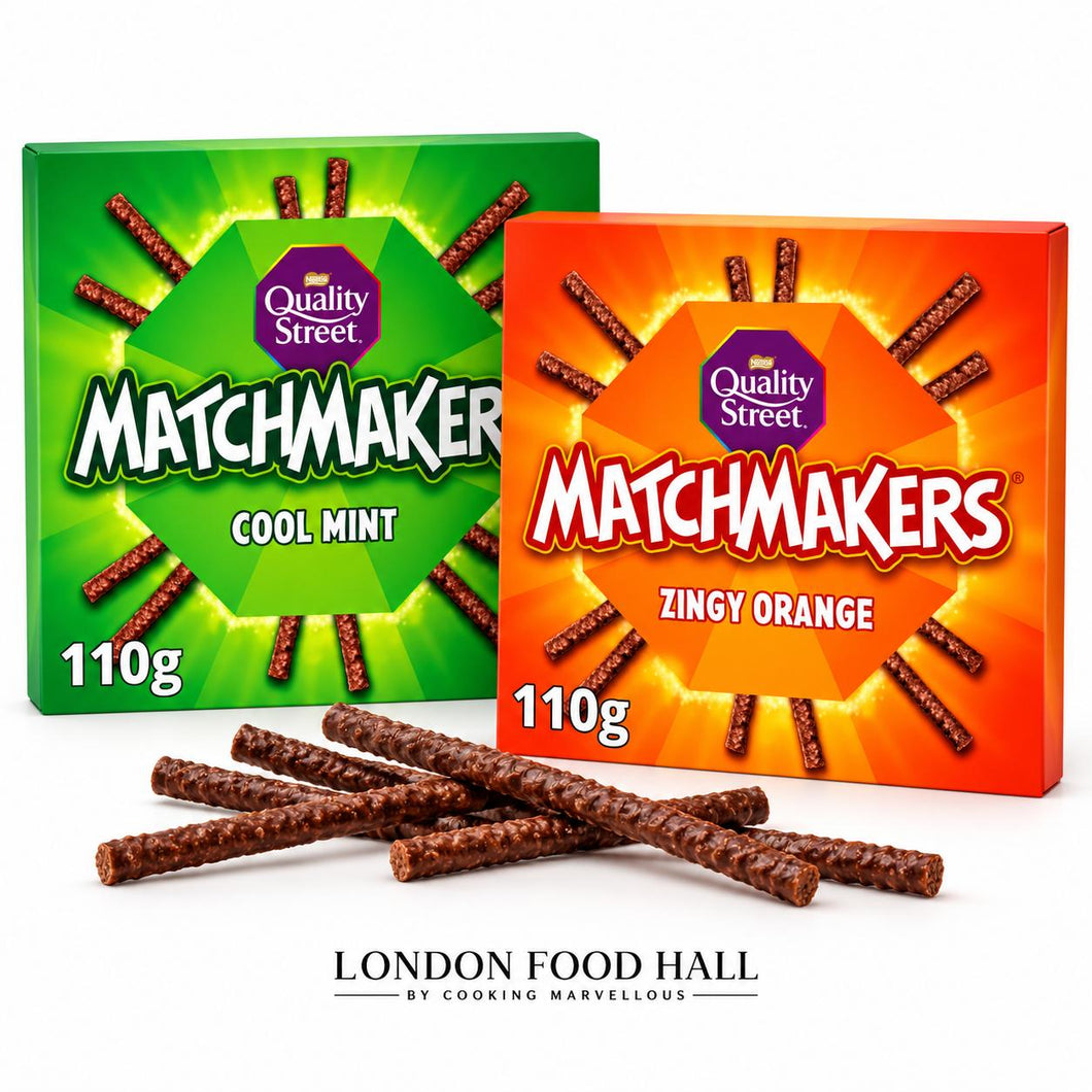 Quality Street Matchmakers Chocolate Duo 220g – A Match Made in Heaven! Cool Mint & Zingy Orange