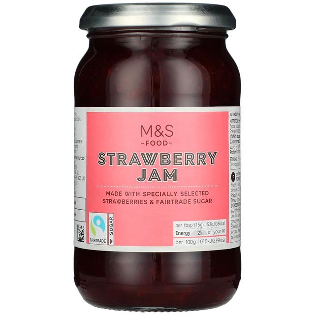 M&S Fair Trade Strawberry Jam, 454g