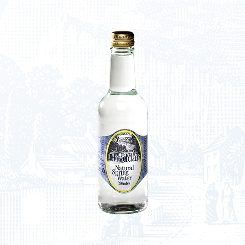 Cheddar Natural Spring Water - Sparkling Glass 330Ml