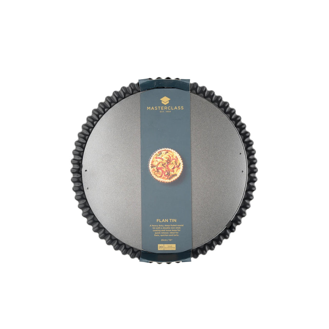 Non-Stick Loose Base Fluted Quiche Tin, 25cm / 10"