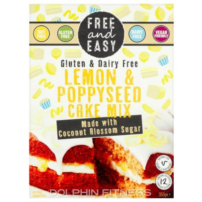 Free And Easy Lemon & Poppyseed Cake Mix 350G