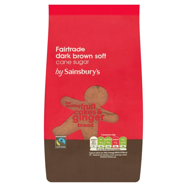 Sainsbury's Fairtrade Soft Dark Brown Sugar, 500g
