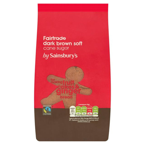 Sainsbury's Fairtrade Soft Dark Brown Sugar, 500g