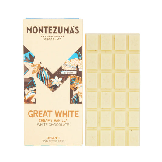 Montezuma's Great White - Organic Creamy Vanilla White Chocolate Bar 90G