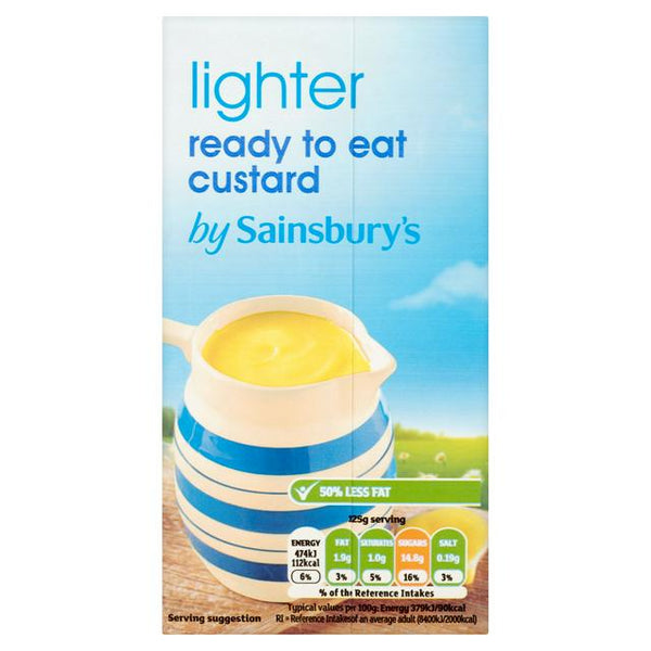 Sainsbury's Ready To Eat Lighter Custard, 500g