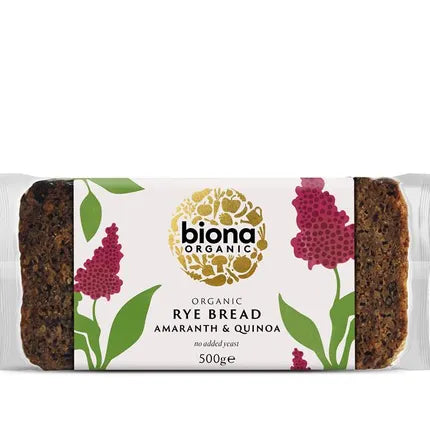 Biona Organic Rye, Amaranth & Quinoa Bread 500G